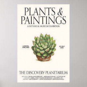 Botanical Museum Exhibition Poster Succulent Plant