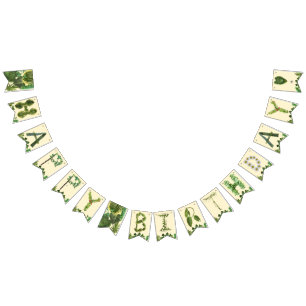 Botanical Nature Happy Birthday Bunting