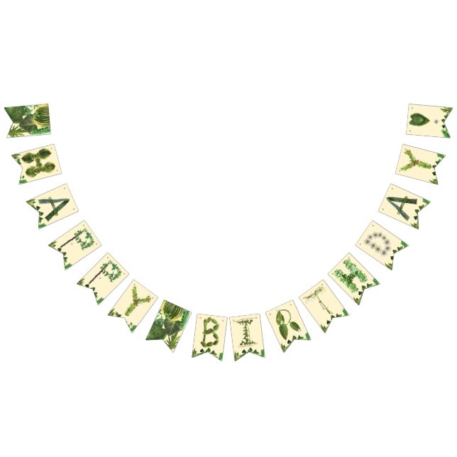 Botanical Nature Happy Birthday Bunting (All)