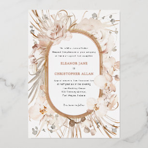 Botanical neutral watercolor floral garden wedding