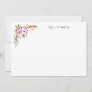 Botanical Note Cards Elegant Flat Modern