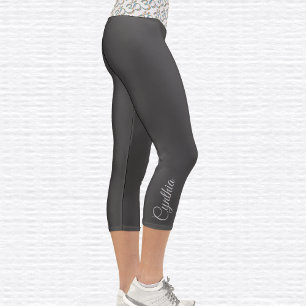Botanical Om Symbol High Waisted Capri Leggings