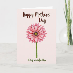 Botanical Oma Mothers Day Card