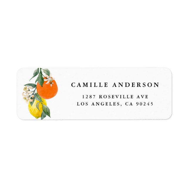 Botanical Orange and Lemon Garland Wedding (Front)