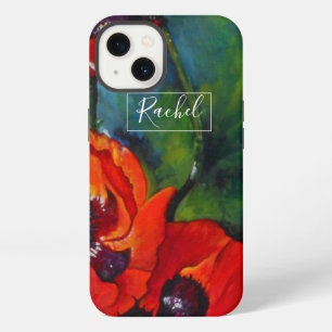 Botanical Orange Poppies Art iPhone 13 Case