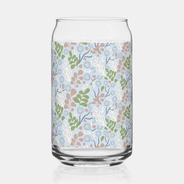 Botanical organic shapes can glass (Left)