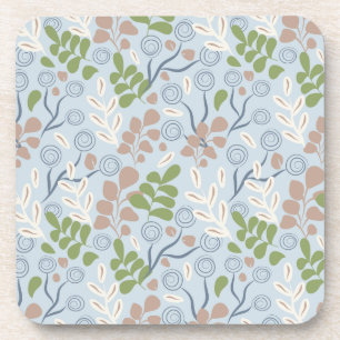 Botanical organic shapes coaster