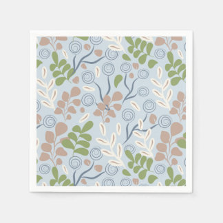 Botanical organic shapes napkin