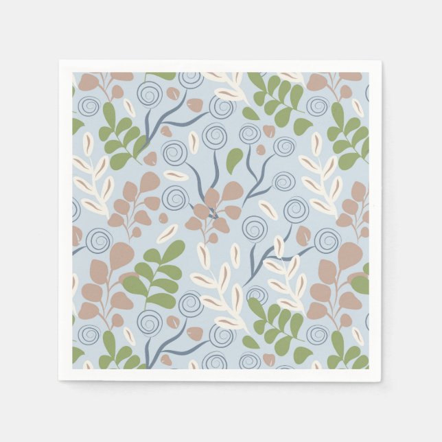 Botanical organic shapes napkin (Front)