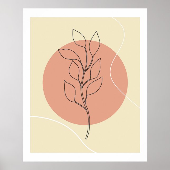 Botanical Organic Shapes Poster (Front)