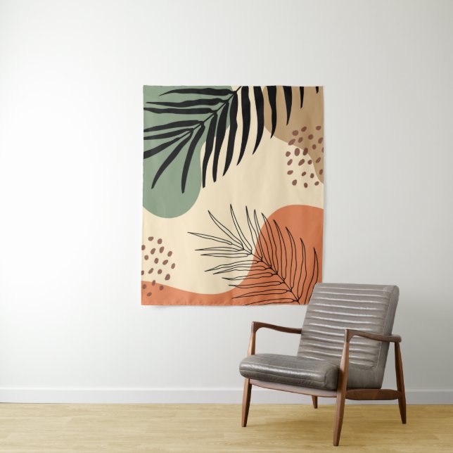 Botanical organic shapes tapestry (In Situ)
