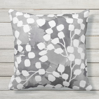 Botanical Outdoor Pillow - Grey