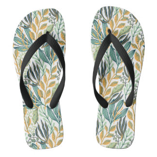 Botanical Pair of Flip Flops