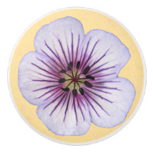 Botanical Pale Blue Geranium Flower on any Colour