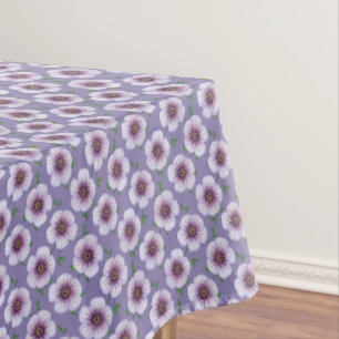 Botanical Pale Blue Geranium Flower on any Colour Tablecloth