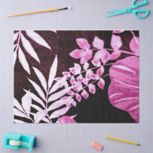 Botanical Palm Fronds Tropical Pattern Decoupage Tissue Paper