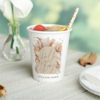 Botanical pampas grass modern rustic terracotta wi