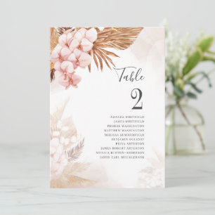 Botanical Pampas Grass Terracotta Table Number 2