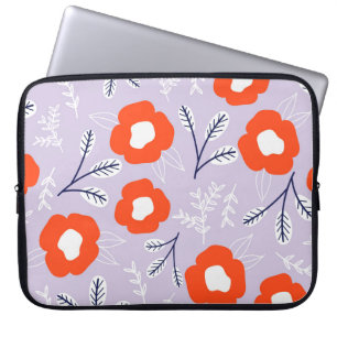 Botanical Pastel Pink: Floral Pattern Laptop Sleeve