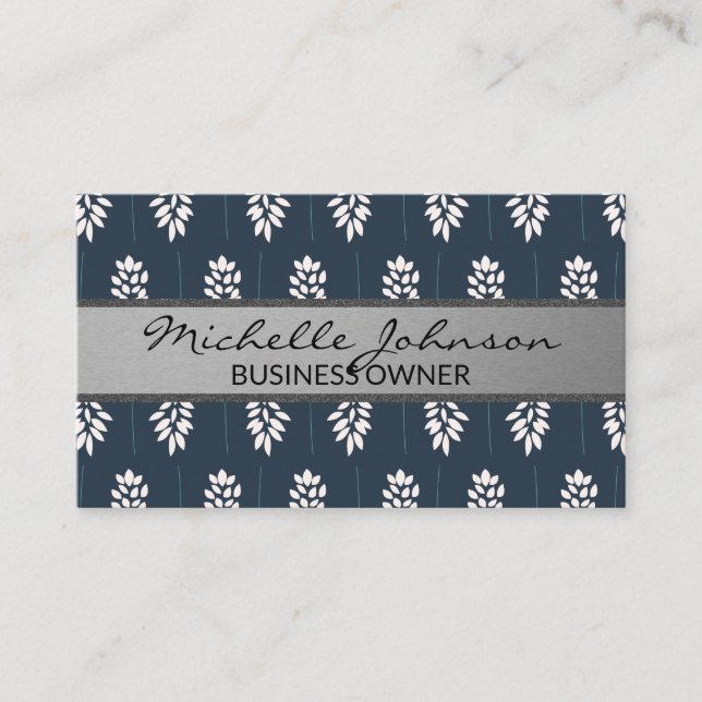 Botanical Pattern Business Card (Front)