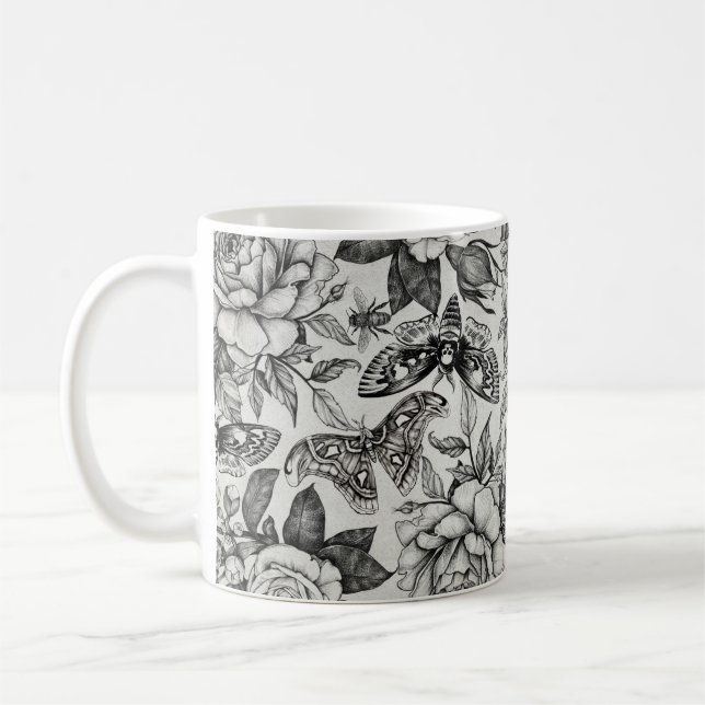 Botanical pattern coffee mug (Left)