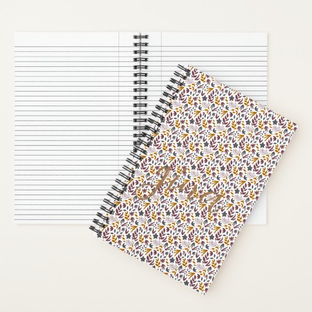 Botanical Pattern Customise Notebook (Inside)