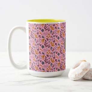 Botanical Pattern Customise Two-Tone Coffee Mug