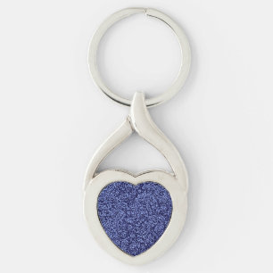 Botanical Pattern in Blue 1 Key Ring