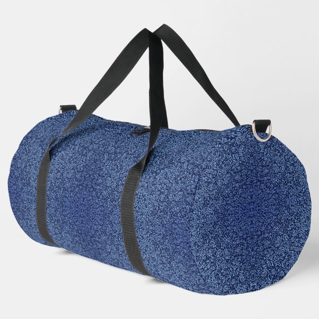 Botanical Pattern in Blue 2 Duffle Bag (Left Corner)