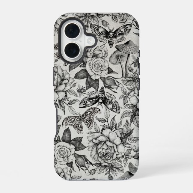 Botanical pattern iPhone 16 case (Back)