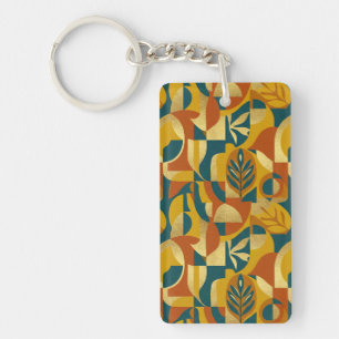 Botanical Pattern Key Ring