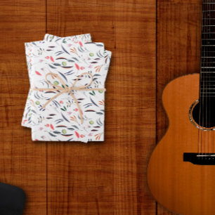 Botanical pattern leave wrapping paper