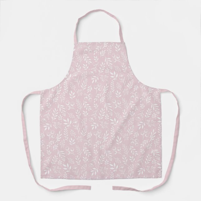 Botanical Pattern Light Pink - Apron (Front)