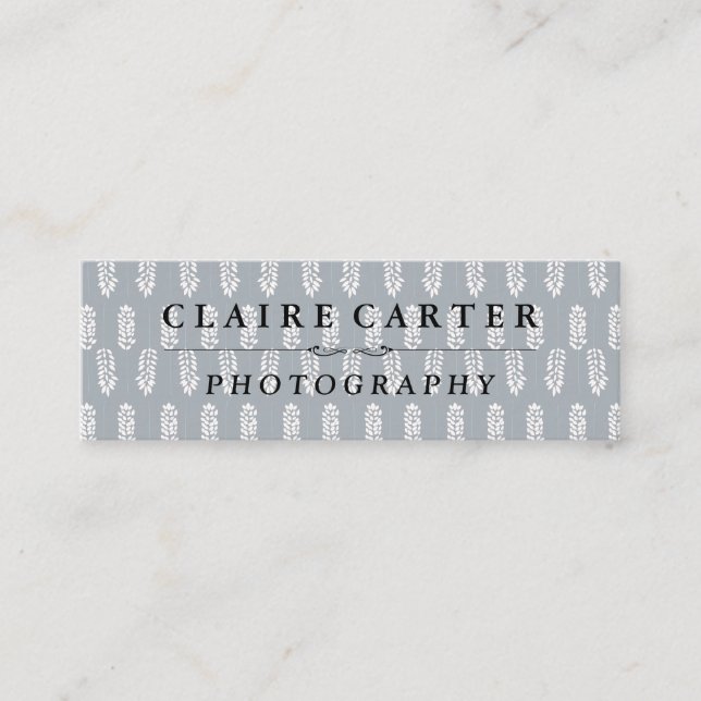 Botanical Pattern | Photographer Mini Business Card (Front)