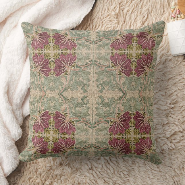 Botanical Pattern - William Morris Throw Pillow (Blanket)