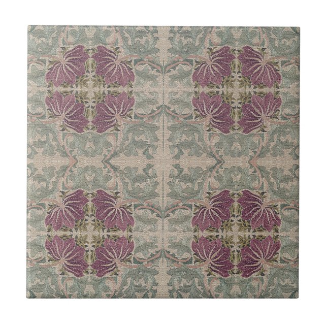 Botanical Pattern - William Morris Tile (Front)