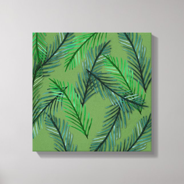 Botanical Pattern  Wrapped Canvas (Front)