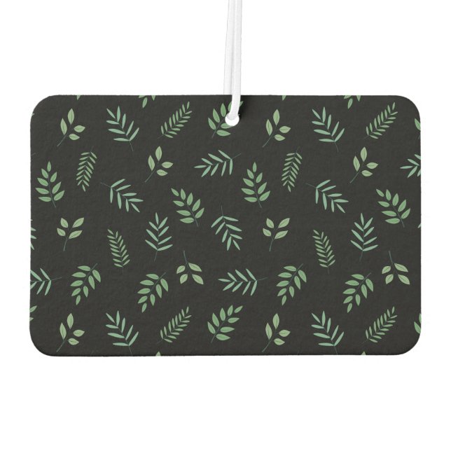 Botanical Patterned Landscape Rectangle Car Air Freshener (Back)