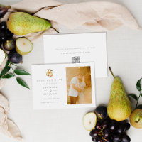 Botanical Pears Photo QR Code Wedding