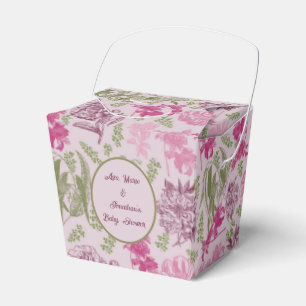 Botanical Peony Eucalyptus Girl Baby Shower  Favour Box