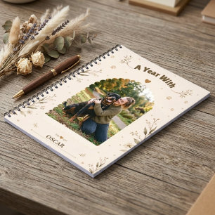 Botanical Personalised Dog Photo Easy Custom Notebook