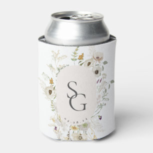 Botanical Personalised Wedding Can Cooler