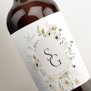 Botanical Personalised Wine Label