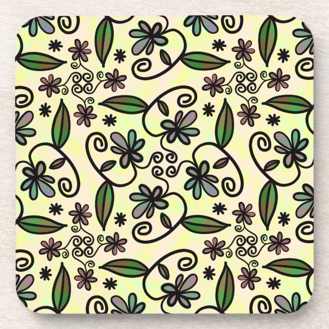 botanical petals coaster (Front)