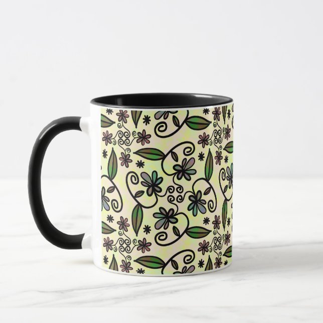 botanical petals coffee mug (Left)