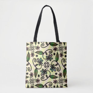 botanical petals tote bag
