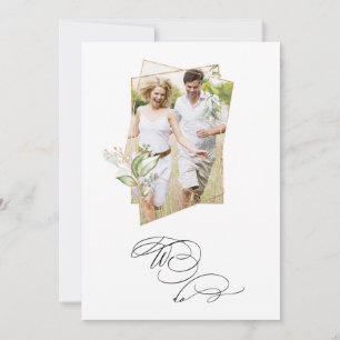 *~* Botanical PHOTO AR6 RSVP + QR Wedding Invitation