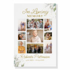 Botanical Photo Collage Funeral Memorial Welcome