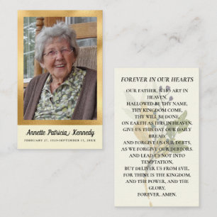 Botanical Photo Memorial Funeral Prayer Card