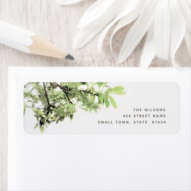 Botanical Photo Minimalist Return Address Label (Insitu)